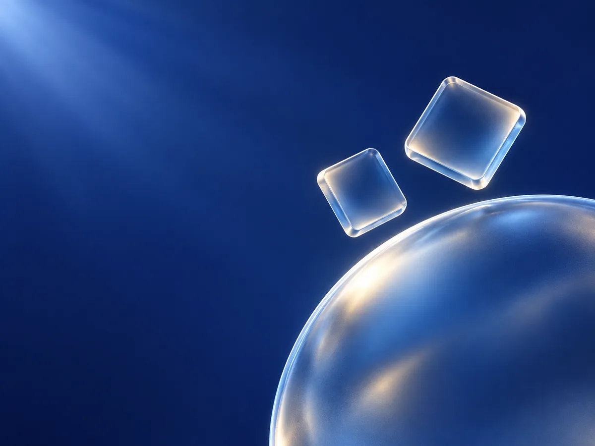Glaskugel mit Glaskacheln